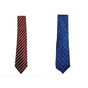 Donald Trump Red And White Striped Blue DIAMOND Silk Ties